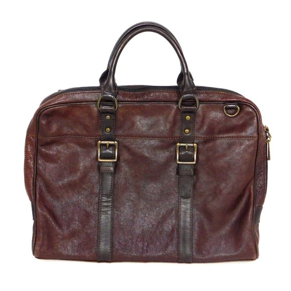 Fossil Bags Fossil Redish Brown Leather Attache Brief Case